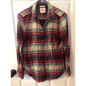 red/blue/yellow american eagle flannel (slim fit)